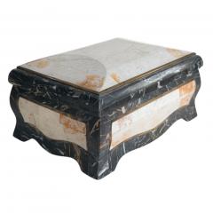  Casa Bique Casa Bique Tessellated Stone Brass Jewelry Dresser Box 1980 - 4397106