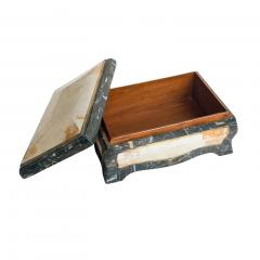  Casa Bique Casa Bique Tessellated Stone Brass Jewelry Dresser Box 1980 - 4397109