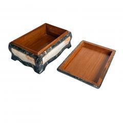  Casa Bique Casa Bique Tessellated Stone Brass Jewelry Dresser Box 1980 - 4397110