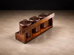 Casa Finland Spice Rack with 3 Containers in Rosewood Casa Finland 1960s - 4480764