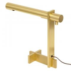  Casella Lighting Casella Desk Lamp Brushed Brass Cantilevered Signed - 2744077