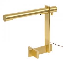  Casella Lighting Casella Desk Lamp Brushed Brass Cantilevered Signed - 2744079