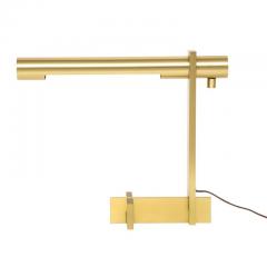  Casella Lighting Casella Desk Lamp Brushed Brass Cantilevered Signed - 2744080