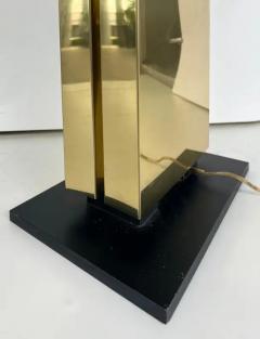  Casella Lighting Kovacs Modernist Casella Monolith Torchiere Floor Lamp in brass 1980s - 4079233