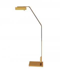  Casella Lighting Midcentury Italian Modern Polished Brass Reading Floor Lamp by Casella - 1738947