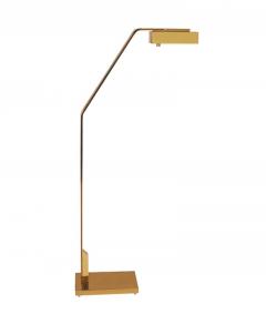  Casella Lighting Midcentury Italian Modern Polished Brass Reading Floor Lamp by Casella - 1738948