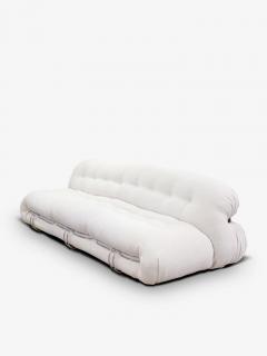  Cassina 944 SORIANA 3 SEAT SOFA IN TESS LOOK BIANCO - 2981815