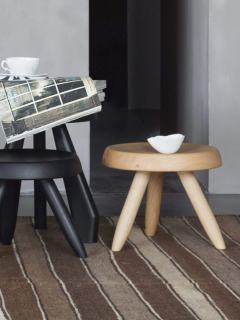  Cassina CHARLOTTE PERRIAND TABOURET BERGER STOOL IN OAK - 3572453
