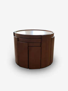  Cassina GIANFRANCO FRATTINI NEST OF 4 TABLES IN STAINED WALNUT - 3046307