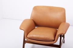  Cassina Lounge Chairs Model 849 by Gianfranco Frattini in Leather Italy 1950s - 1700996