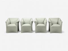  Cassina Mario Bellini Italian Modern Leather Four Model 684 Armchairs Italy 1980s - 4381249