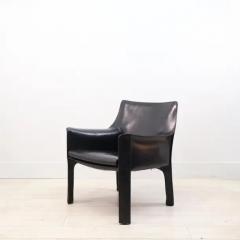  Cassina Mario Bellini for Cassina CAB 414 Chairs in black stitched Leather - 3953010
