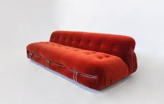  Cassina Orange Soriana Three Seater Sofa by Afra Tobia Scarpa for Cassina - 3185130