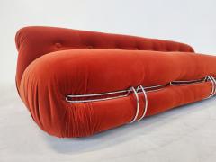  Cassina Orange Soriana Three Seater Sofa by Afra Tobia Scarpa for Cassina - 3185131