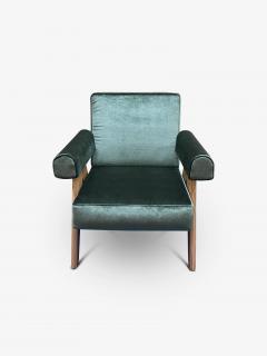  Cassina PAIR OF PIERRE JEANNERET 053 CAPITOL COMPLEX ARMCHAIR IN OSAKA SALVIA - 3055578