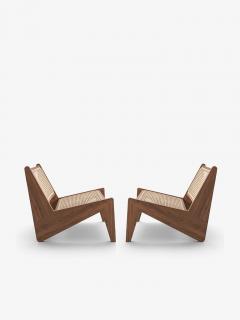  Cassina PAIR OF PIERRE JEANNERET 1958 KANGAROO CHAIR IN TEAK - 3037632