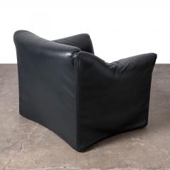  Cassina Pair of Tentazione chairs in Black Leather by Mario Bellini for Cassina - 4397576