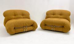  Cassina Pair of Yellow Soriana Lounge Chairs by Afra Tobia Scarpa for Cassina - 3233803