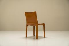  Cassina Set of 4 CAB Chairs in Cognac Leather by Mario Bellini for Cassina Italy 1977 - 3055838
