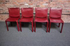  Cassina Set of Six Vintage Mario Bellini for Cassina CAB Chairs in Oxblood Leather - 3224761