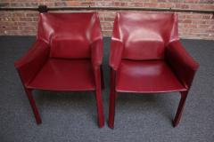  Cassina Set of Six Vintage Mario Bellini for Cassina CAB Chairs in Oxblood Leather - 3224764
