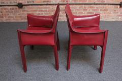  Cassina Set of Six Vintage Mario Bellini for Cassina CAB Chairs in Oxblood Leather - 3224765