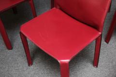  Cassina Set of Six Vintage Mario Bellini for Cassina CAB Chairs in Oxblood Leather - 3224767