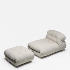  Cassina Soriana Lounge Chair Ottoman 1960s - 2410990