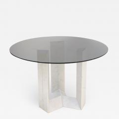  Cattelan Italia Cattelan Italia Carrara Marble and Smoked Glass Italian Table - 1982225