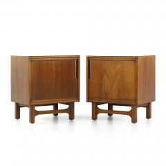  Cavalier Furniture Co Cavalier Furniture Mid Century Walnut Nightstand Pair - 3688637