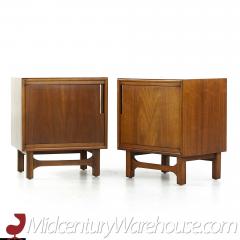  Cavalier Furniture Co Cavalier Furniture Mid Century Walnut Nightstand Pair - 3688639