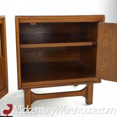  Cavalier Furniture Co Cavalier Furniture Mid Century Walnut Nightstand Pair - 3688640