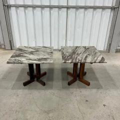  Celina Decora es Brazilian Modern Pair of Side Tables in Rosewood and Granite by Celina c 1960 - 3488591