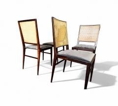  Celina Decora es Brazilian Modern Set of 4 Chairs in Rosewood Leather Celina 1960s - 4416928