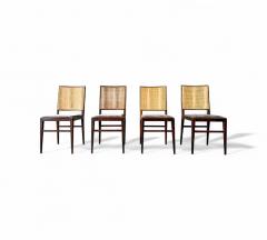 Celina Decora es Brazilian Modern Set of 4 Chairs in Rosewood Leather Celina 1960s - 4416929