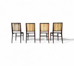  Celina Decora es Brazilian Modern Set of 4 Chairs in Rosewood Leather Celina 1960s - 4416930