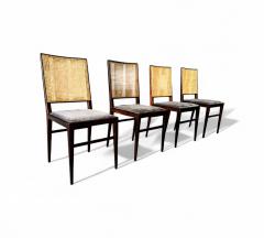  Celina Decora es Brazilian Modern Set of 4 Chairs in Rosewood Leather Celina 1960s - 4416933