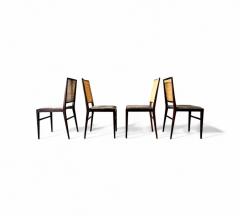  Celina Decora es Brazilian Modern Set of 4 Chairs in Rosewood Leather Celina 1960s - 4416938