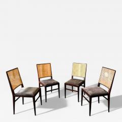  Celina Decora es Brazilian Modern Set of 4 Chairs in Rosewood Leather Celina 1960s - 4426494