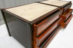  Celina Decora es Brazilian Modern Side Tables Set with Drawers Travertine Hardwood by Celina - 3298939