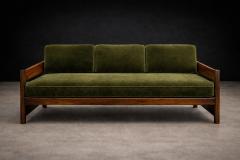  Celina Decora es Brazilian Modern Two in One Rosewood Sofa Daybed in Deep Olive Mohair Celina - 4525288