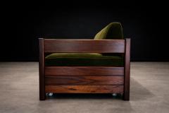  Celina Decora es Brazilian Modern Two in One Rosewood Sofa Daybed in Deep Olive Mohair Celina - 4525289