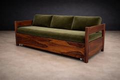  Celina Decora es Brazilian Modern Two in One Rosewood Sofa Daybed in Deep Olive Mohair Celina - 4525292