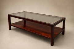 Celina Decora es Brazilian Two Tier Coffee Table in Rosewood and Glass by Celina Decora es - 4744096