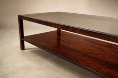  Celina Decora es Brazilian Two Tier Coffee Table in Rosewood and Glass by Celina Decora es - 4744098