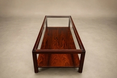  Celina Decora es Brazilian Two Tier Coffee Table in Rosewood and Glass by Celina Decora es - 4744105