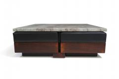  Celina Decora es Celina Decora es Brazilian Modern Rosewood Coffee Table With Ottoman Benches - 3531369