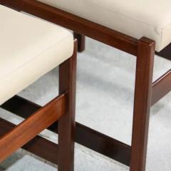  Celina Decora es Mid Century Modern 8 Dining Chair Set in Hardwood Beige Leather by Celina 1960s - 3186567