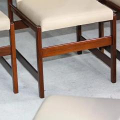  Celina Decora es Mid Century Modern 8 Dining Chair Set in Hardwood Beige Leather by Celina 1960s - 3186668