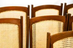  Celina Decora es Mid Century Modern Dining Chair Set in Hardwood Caning Celina Brazil 1960s - 3193697